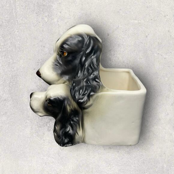 1960s Napcoware 8953 Ceramic Cocker Spaniel Dogs Planter – MCM Japan - Picture 7 of 9
